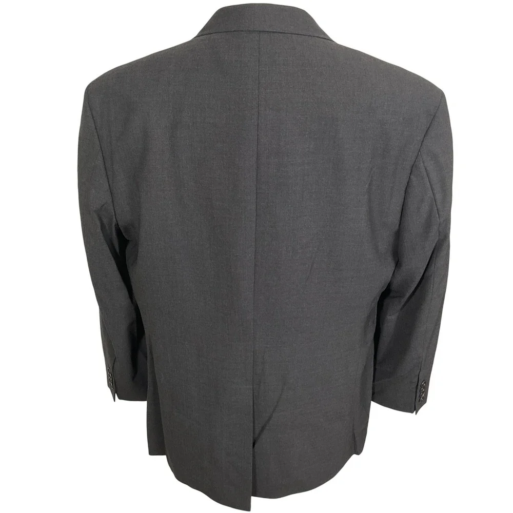 Brooks Brothers 346 Blazer Mens 44R Gray Executive Stretch Suit Jacket Wool